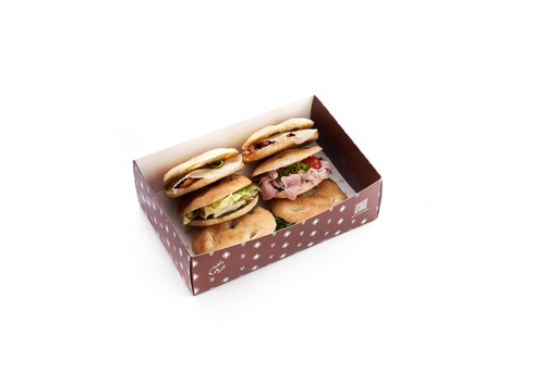 Focaccia Sandwich box 6 Pcs